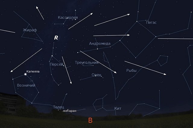Сегодня ночью можно будет посмотреть звездопад Персеиды
