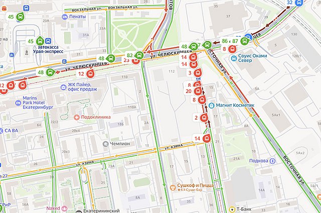 В Екатеринбурге парализовано движение трамваев