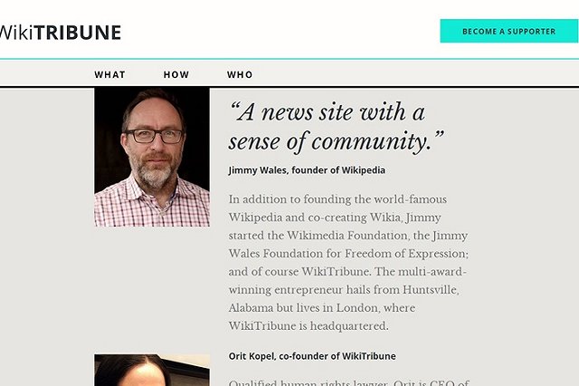 Cоздатель Wikipedia запускает интернет-ресурс с достоверными новостями
