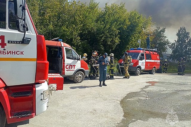 Птицефабрика горит в Челябинской области