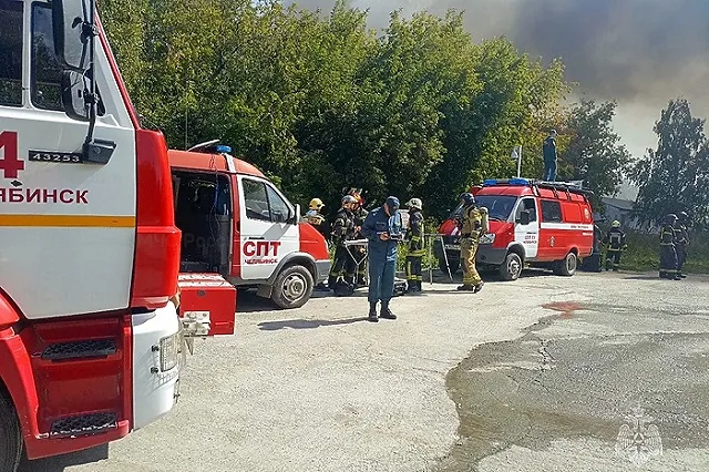 Птицефабрика горит в Челябинской области