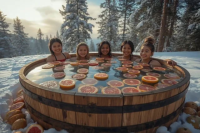 Девушке стало плохо после купания на морозе в чане с грейпфрутом в банях под Екатеринбургом