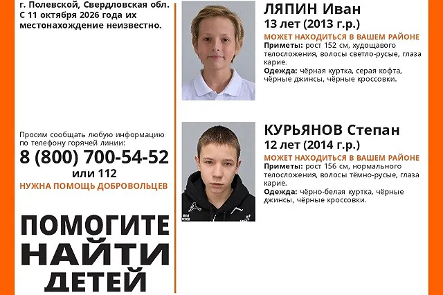 Трое детей пропали под Екатеринбургом