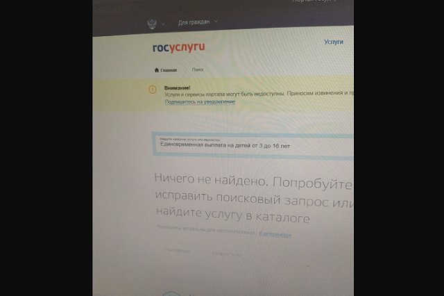 Родители столкнулись с проблемами при попытке подать заявление на сайте госуслуг на выплаты
