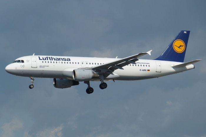Airbus A340 Lufthansa вынужденно сел в Кольцово