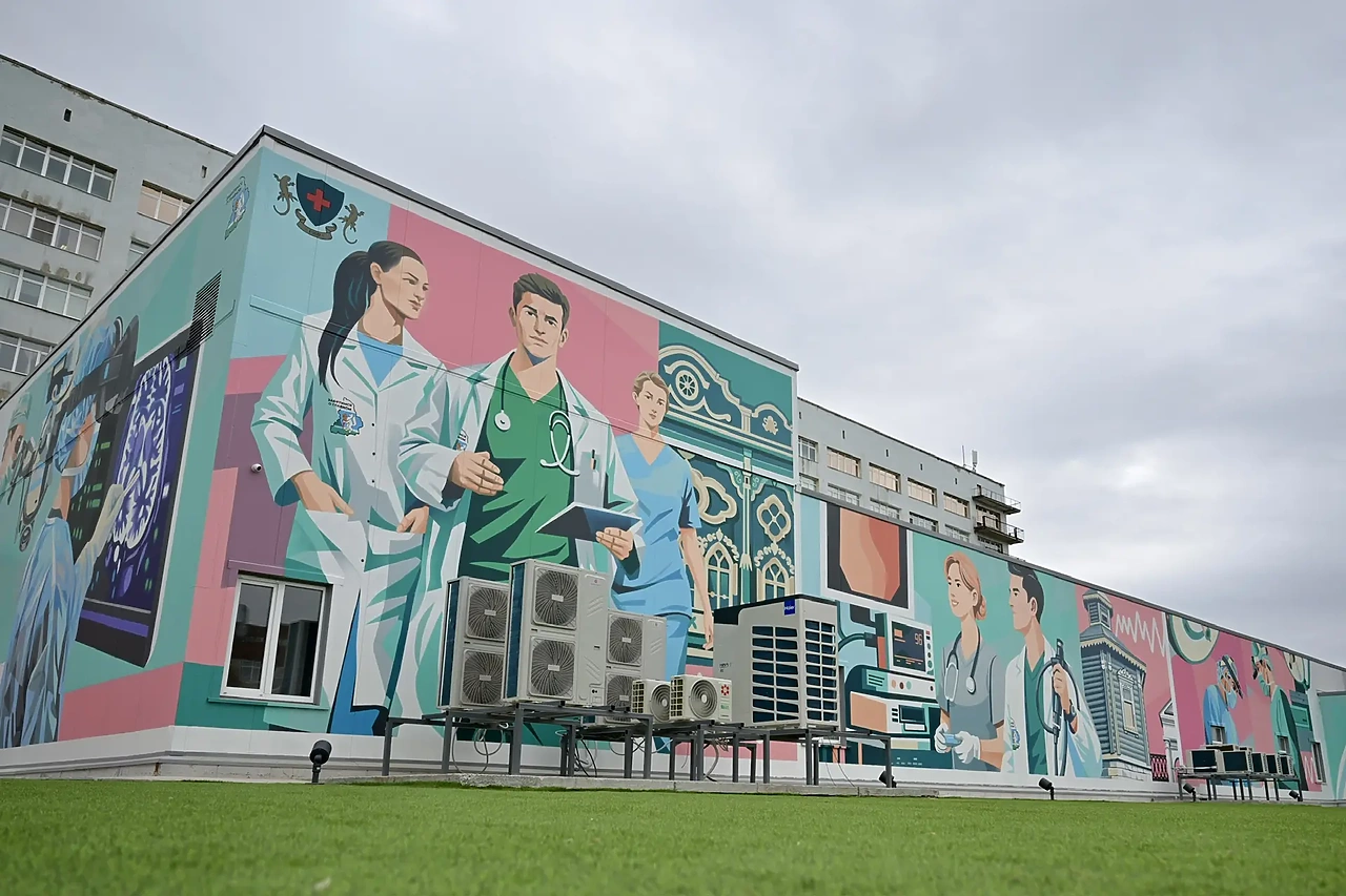 Екатеринбуржцы нашли в мурале на стене нового корпуса ГКБ №40 неточности