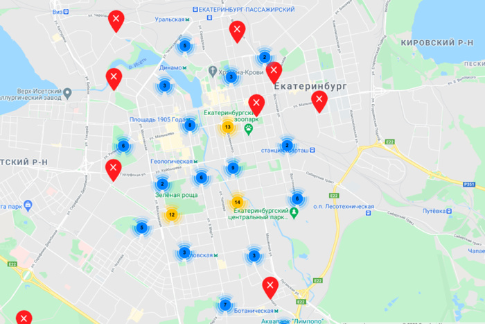 В Екатеринбурге появилась карта «украденных» автопарковок