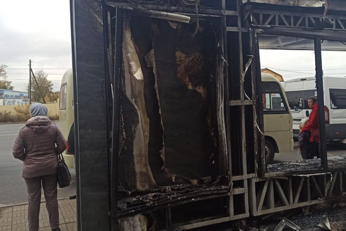 На Урале сожгли остановку транспорта