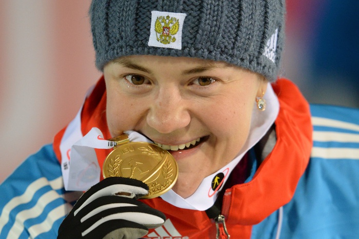 Российская биатлонистка Екатерина Юрлова стала чемпионкой мира в Контиолахти