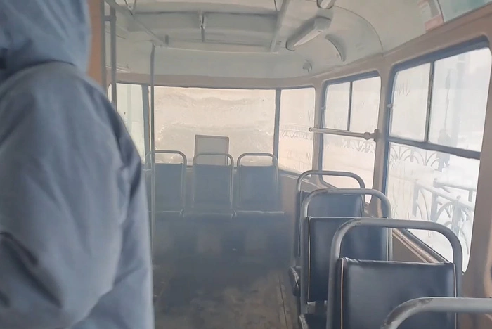 В Академическом задымился трамвай