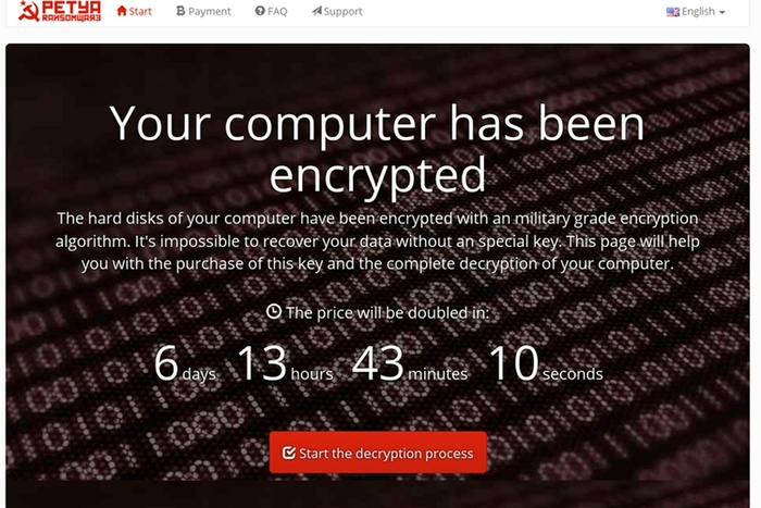 За два дня хакеры заработали на вирусе Petya 4 биткоина
