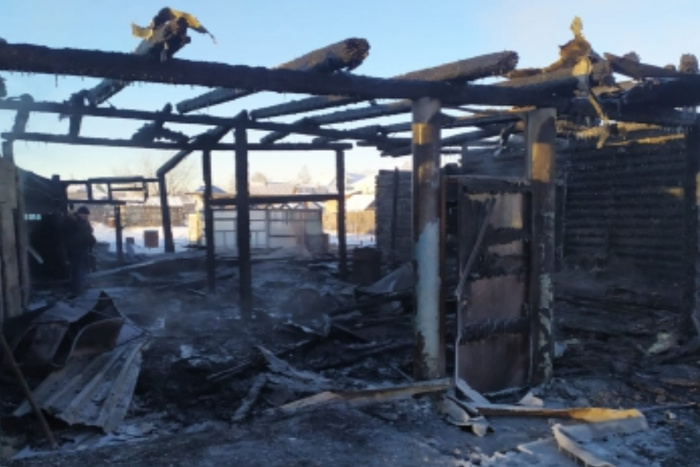 При пожаре в Свердловской области погибли женщина и её внук