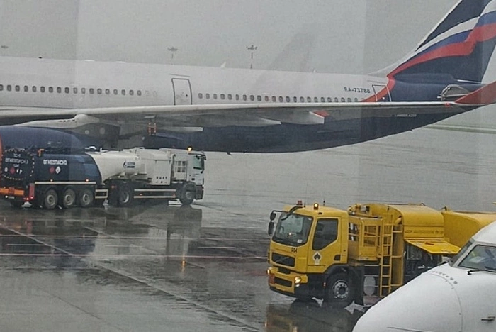 Грузчик уронил железный контейнер на головы стюардесс «России» в аэропорту Пулково