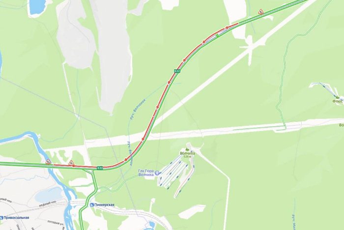 Движение в сторону Ревды из Екатеринбурга встало