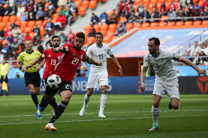 Сборная Уругвая выиграла у сборной Египта со счетом 1:0 на ЧМ-2018 по футболу