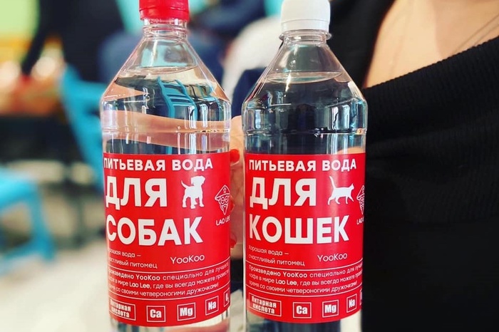 В Москве начали продавать питьевую воду для кошек и собак