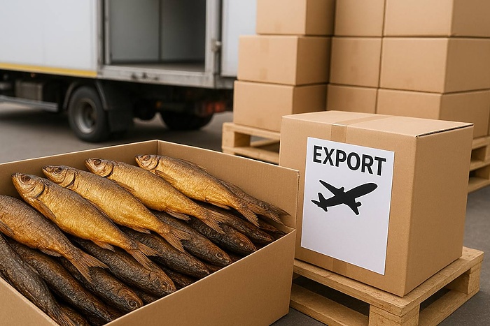 Из Екатеринбурга в ОАЭ отправили сотни килограммов копчёной и вяленой рыбы