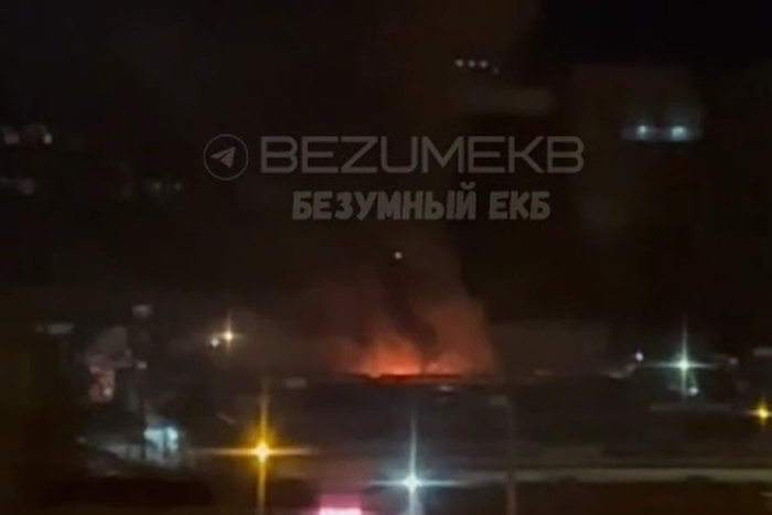 В Екатеринбурге произошёл пожар на птичьем рынке