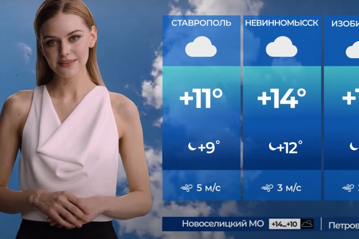 В России телеканал запустил прогноз погоды с ведущей, созданной нейросетью