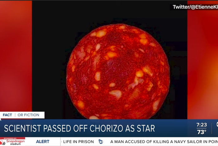 Ученый извинился за твит, в котором выдал фото колбасы за снимок звезды