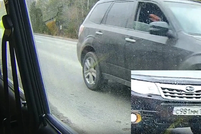 Зарабатывающий на штрафах курганец наказал водителя за выброшенный окурок