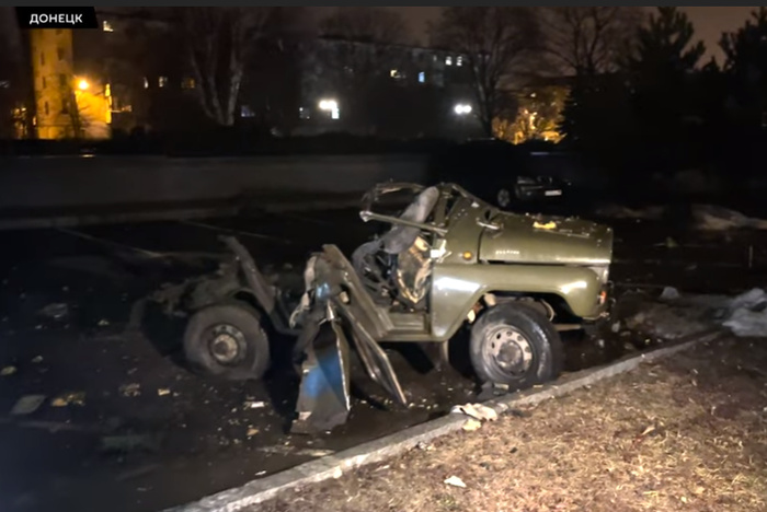 Взорванный в Донецке автомобиль принадлежал главе народной милиции