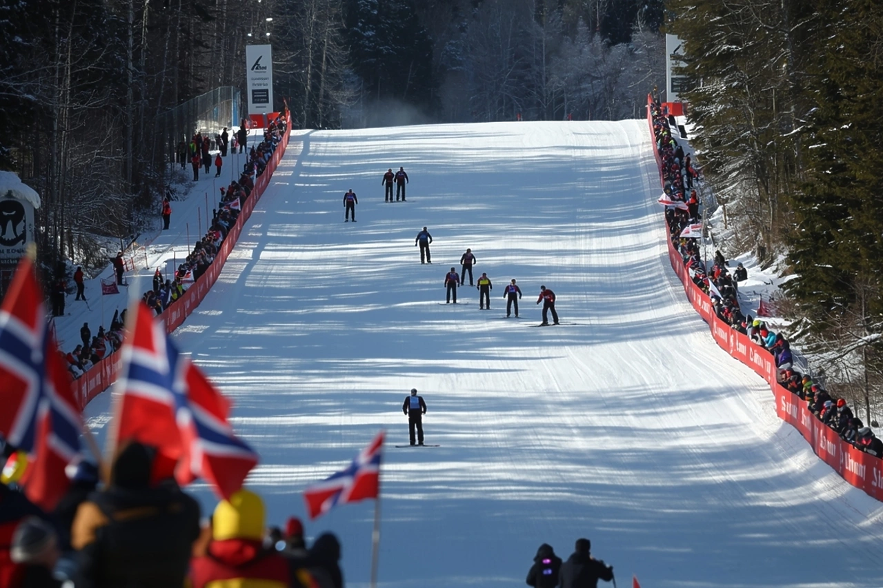 Британский лыжник напился прямо во время гонки Кубка мира в Норвегии (ВИДЕО)