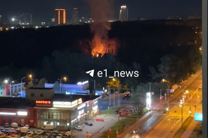 Возле Ботанического сада вспыхнул пожар