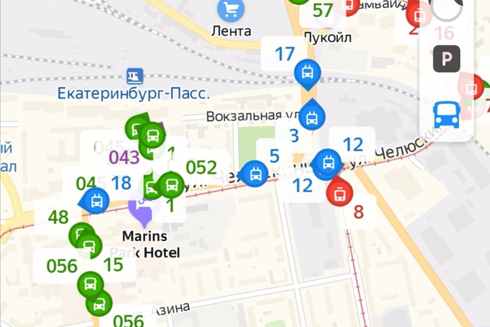 На Яндексах. Картах Екатеринбурга появился новый раздел «Транспорт»