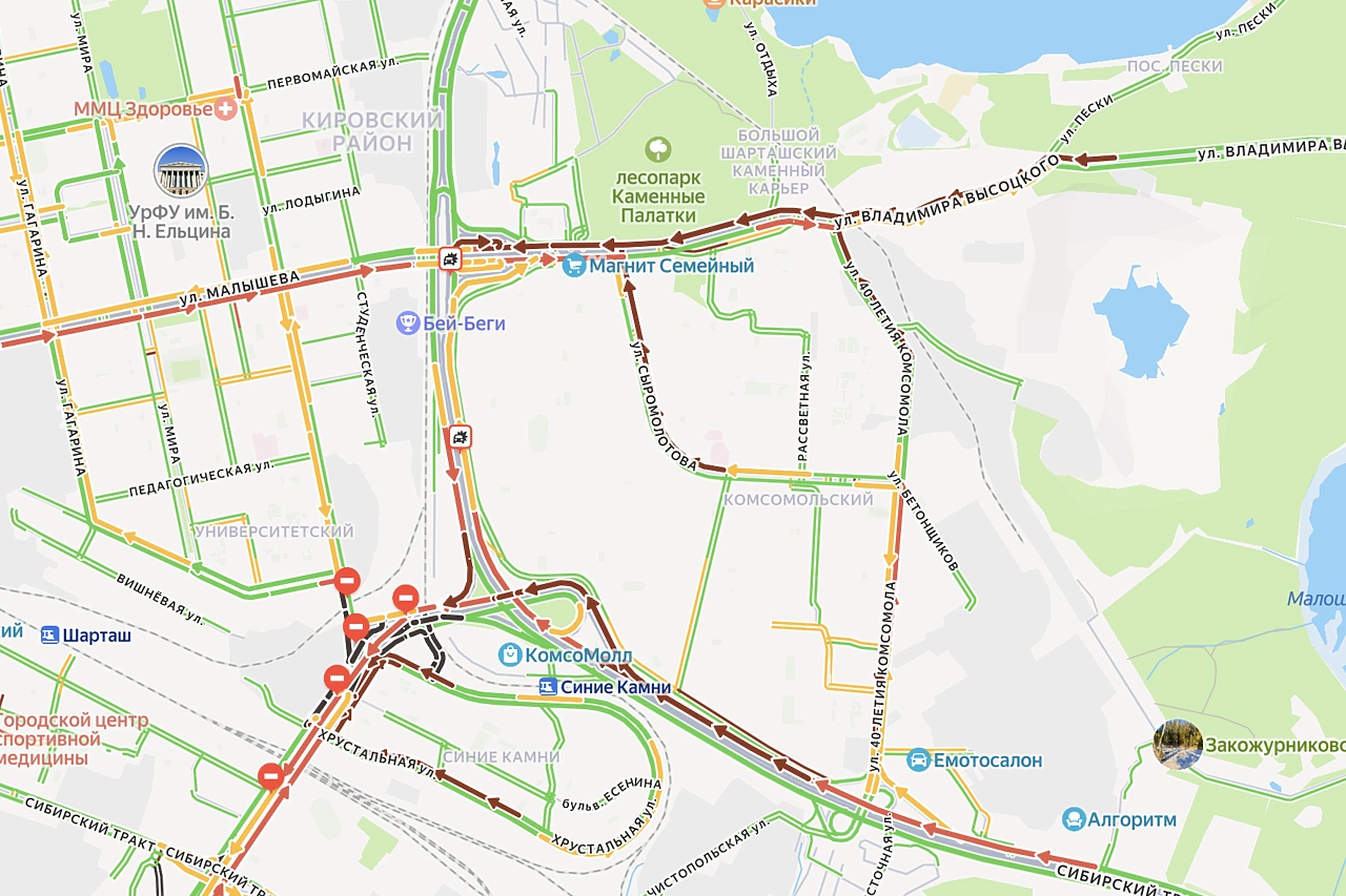 На ЖБИ вновь выросла гигантская пробка