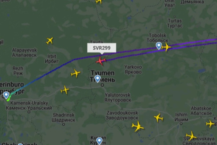 Самолёт «Уральских авиалиний» вылетел из Екатеринбурга, но вернулся обратно на полпути