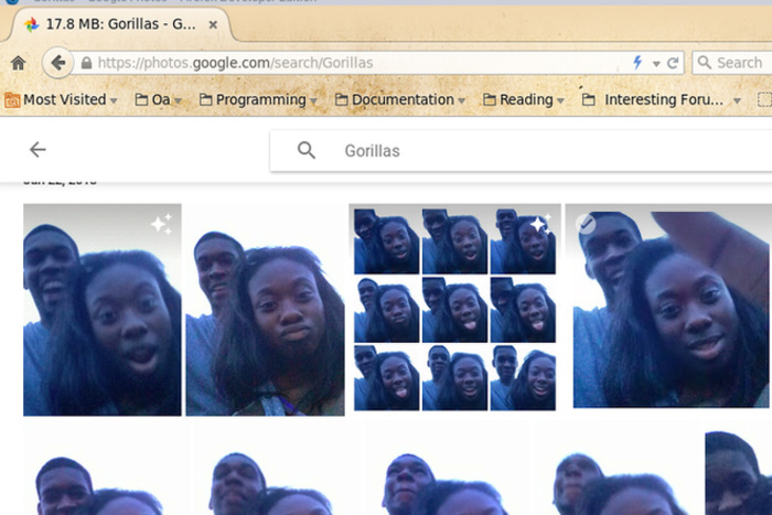 Приложение «Google Фото» принимает афроамериканцев за горилл