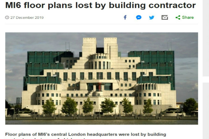 При ремонте здания британской разведки MI-6 пропали секретные документы