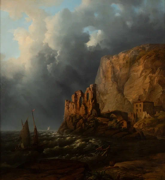 Неизвестный художник. Западная Европа. Романтический пейзаж. 1853