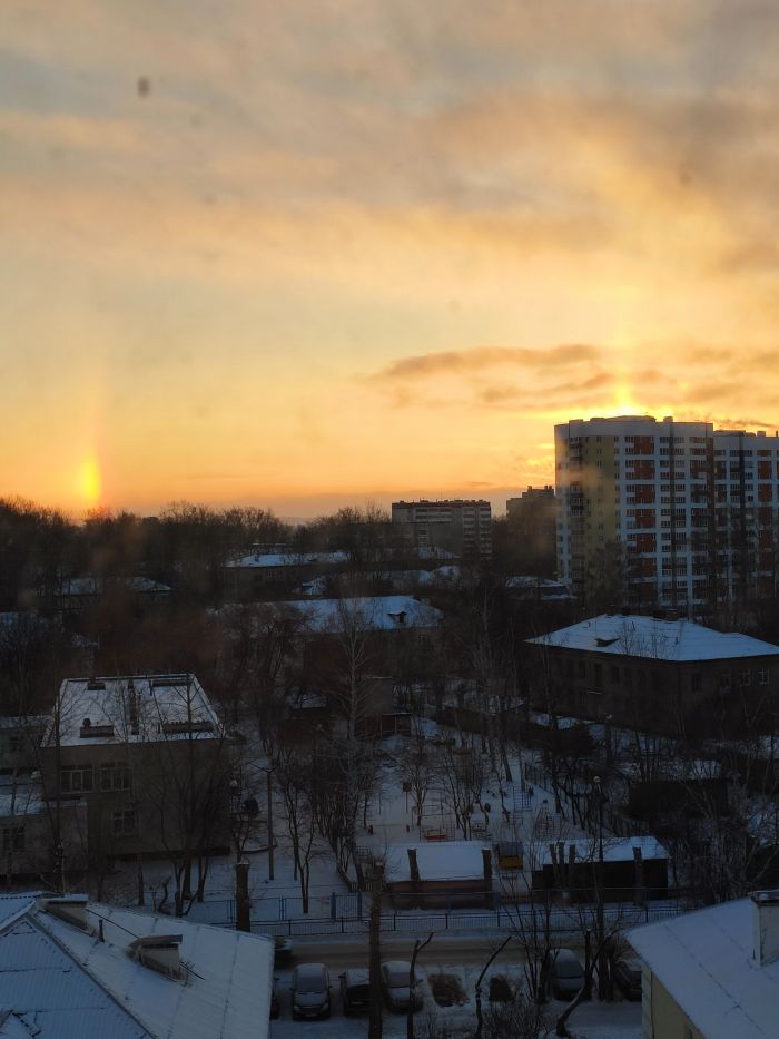 Снимок сделан в поселке Кольцово утром 5 декабря. Фото: читатель Uralweb Даниил Никулин