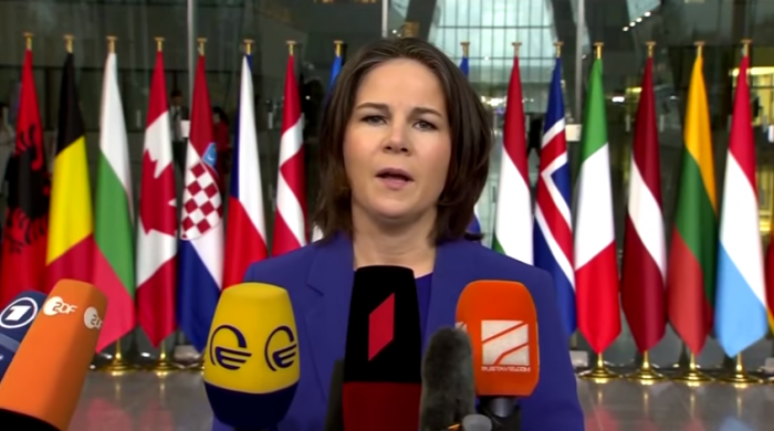 Глава МИД Германии Анналена Бербок. Фото: скрин видео You Tube