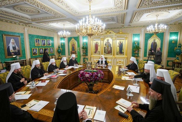 Первое в 2026 году заседание Священного Синода возглавил Святейший Патриарх Кирилл. Фото: Telegram-канал Екатеринбургская епархия 