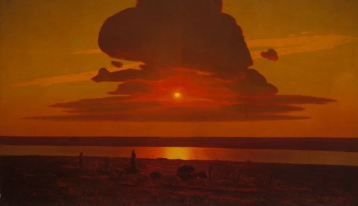  «Красный закат» или «Красный закат на Днепре» (англ. Red Sunset on the Dnieper) — картина, написанная русским художником Архипом Куинджи. Фото: скрин 
