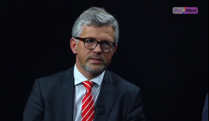 Посол Украины в ФРГ Андрей Мельник. Фото: скрин видео You Tube