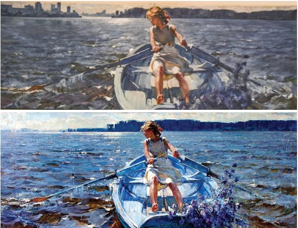 На фото - сначала копия, потом оригинал. Фото: Telegram-каналы Квартал миллионеров/«Как есть daily»