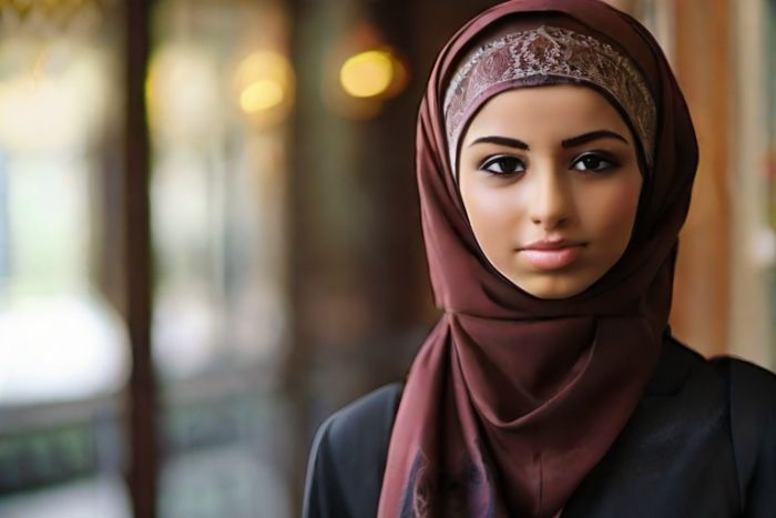 Девушка в хиджабе. Фото: нейросеть