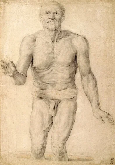 Питер Пауль Рубенс. Рыбак Боргезе. Фронтальный вид. 1601-1602