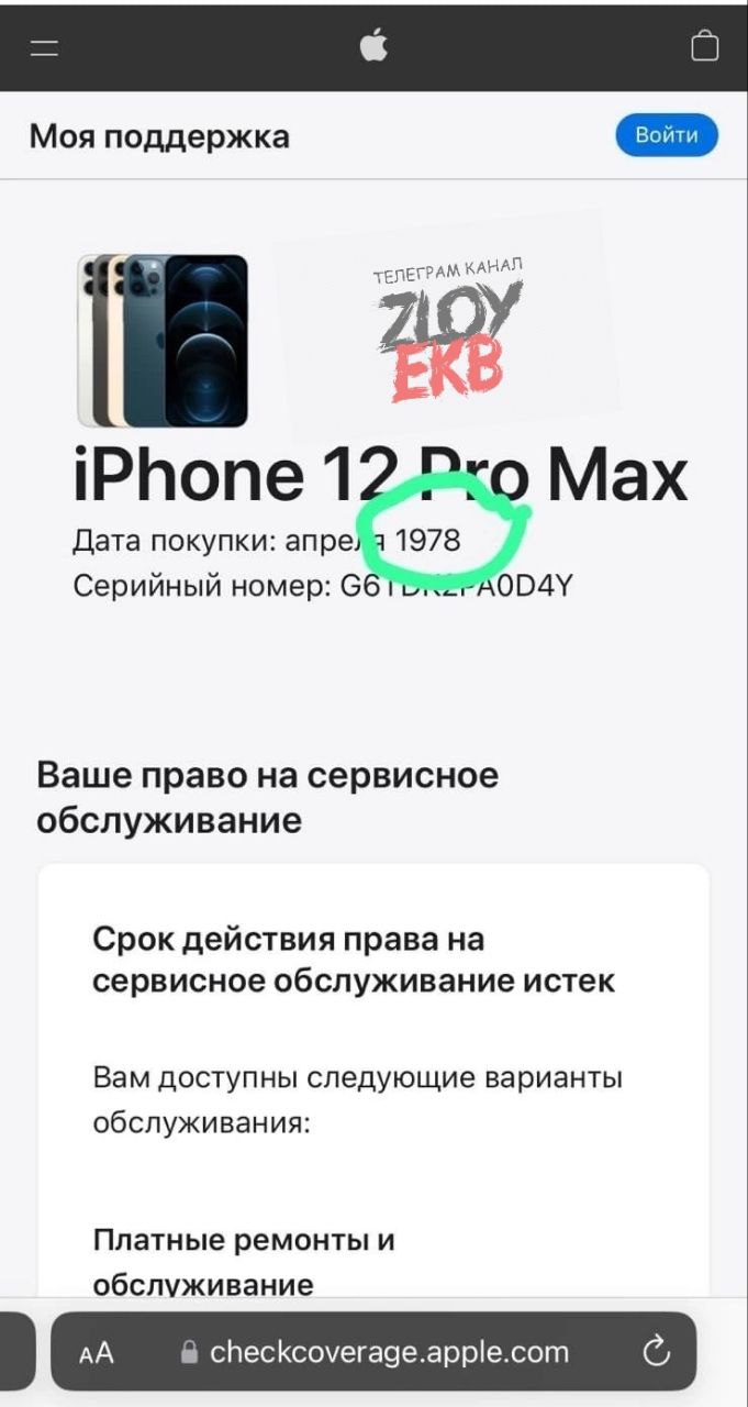 Екатеринбурженке отказали в сервисном обслуживании iPhone, активированном  якобы 45 лет назад, 23 ноября 2023 года