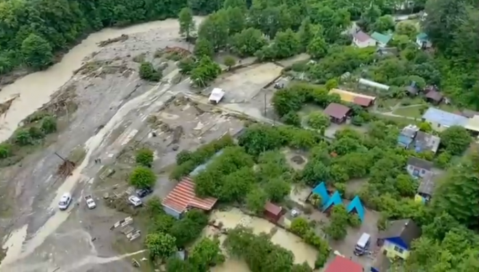 Затопленный поселок Зубова Щель. Фото: скрин видео vk.com
