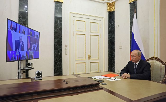Совещание с постоянными членами Совбеза РФ 23 сентября 2022 года, Москва, Кремль. Фото: kremlin.ru