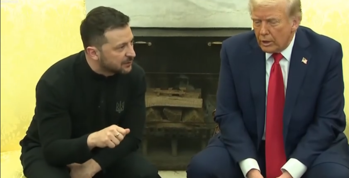 К новой встрече с Трампом после сцены в Овальном кабинете Зеленский полностью сменил имидж. Фото: скрин видео Rutube