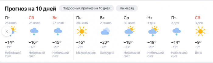 На Урал вновь идёт похолодание