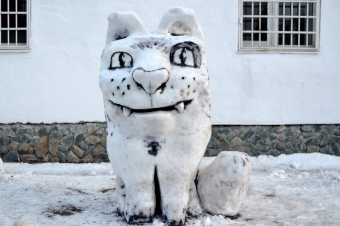 В екатеринбургской колонии прошел конкурс снежных фигур
