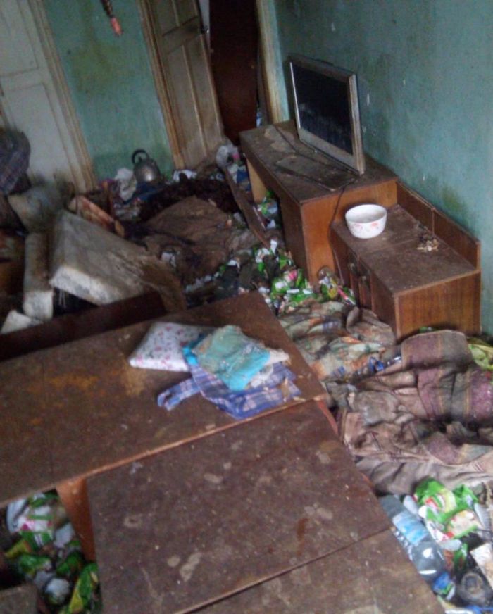В Екатеринбурге в заваленной мусором и отходами квартире животных бросили умирать от голода