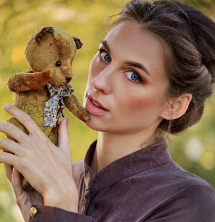 Екатерина Остапенко и ее Тедди мишка